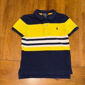Polo by Ralph Lauren Color-Block Yellow and Blue Polo Shirt